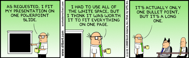 Dilbert presentation wisdom